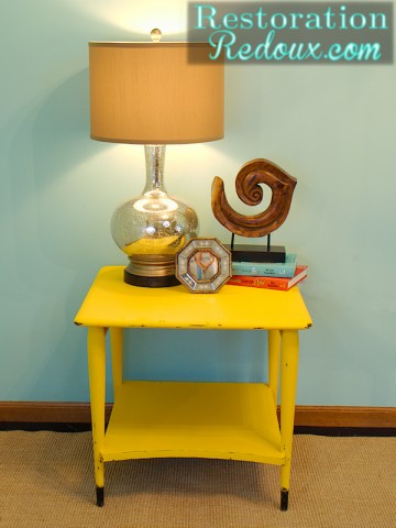 Yellow End table after
