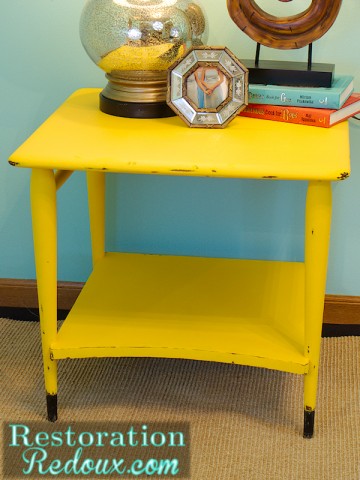 Yellow End Table After front