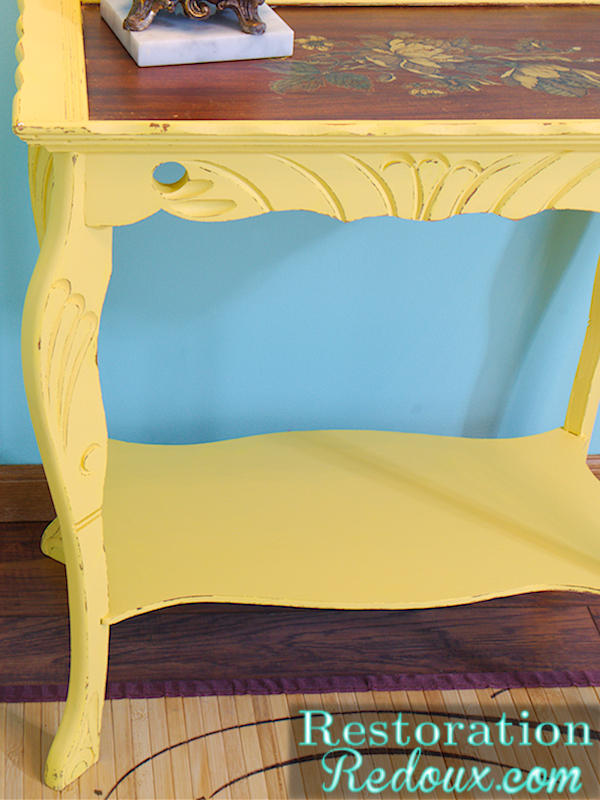Antique Yellow Table After right side