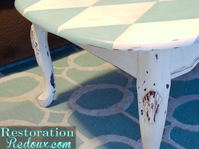 Harlequin Table Close Up