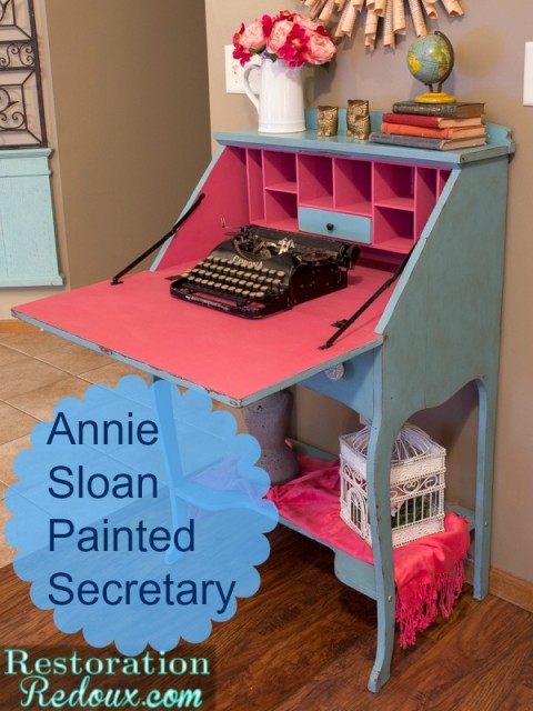 Chalkpainted Vintage Secretary