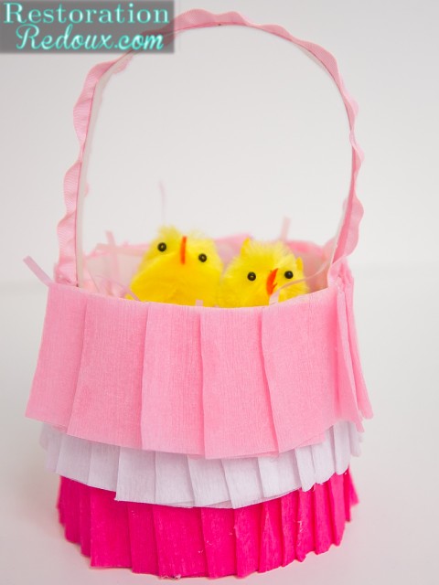 Crepe Paper Easter  Basket