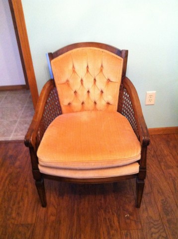 Cane Back Chair Before