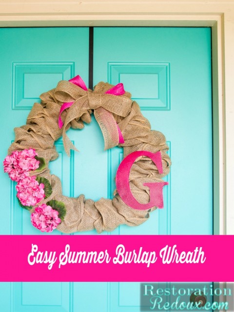 Easy Summer Burlap Wreath