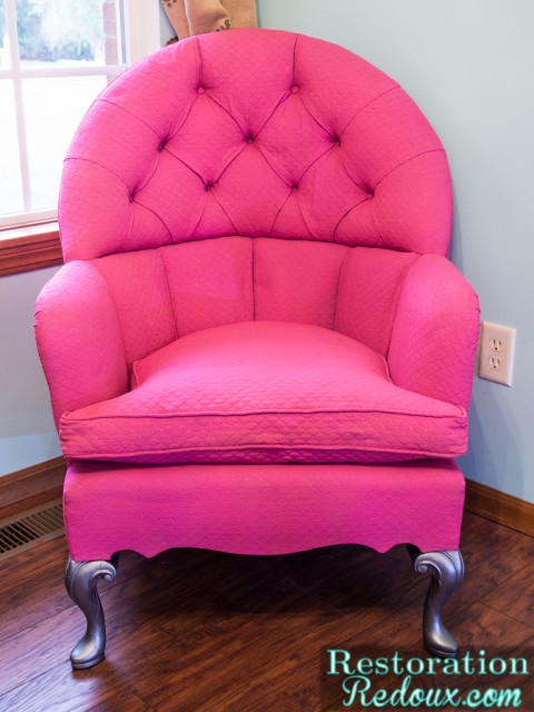 Pink Plaster Painted Chair