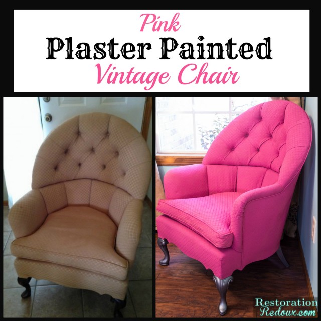 Pink Painted Upholstered Chair
