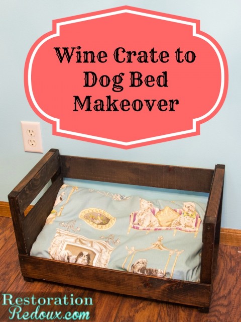 Winecrate turned Dog Bed