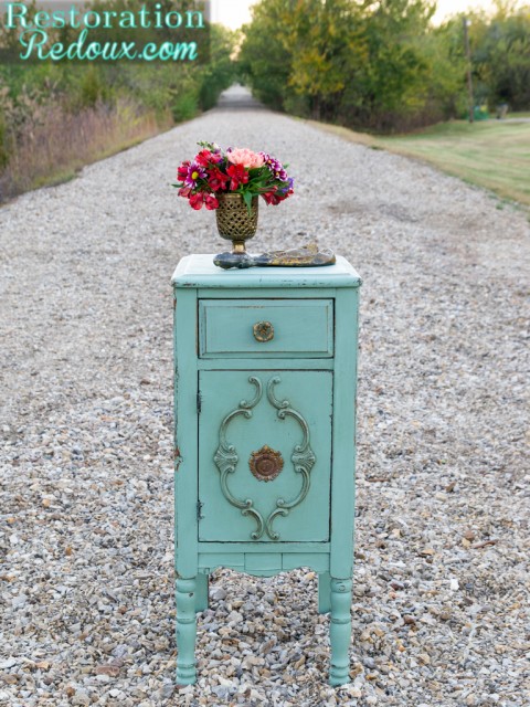 Milkpainted Antique Side Table