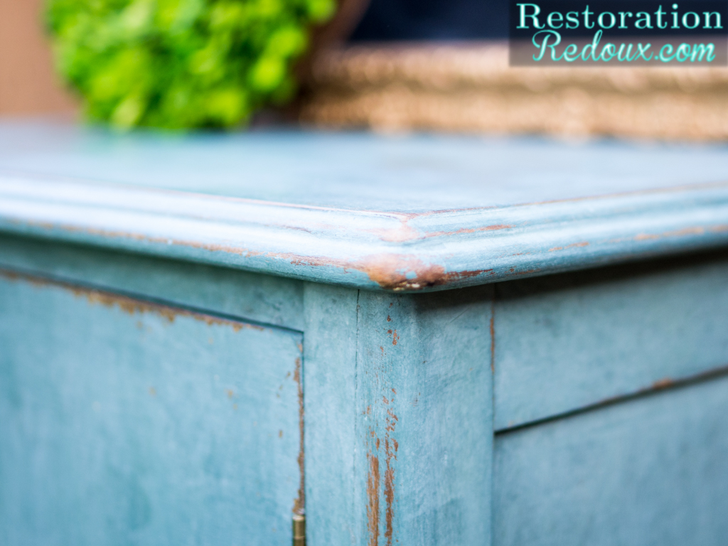 Blue Milkpainted Antique Dresser - Daily Dose of Style