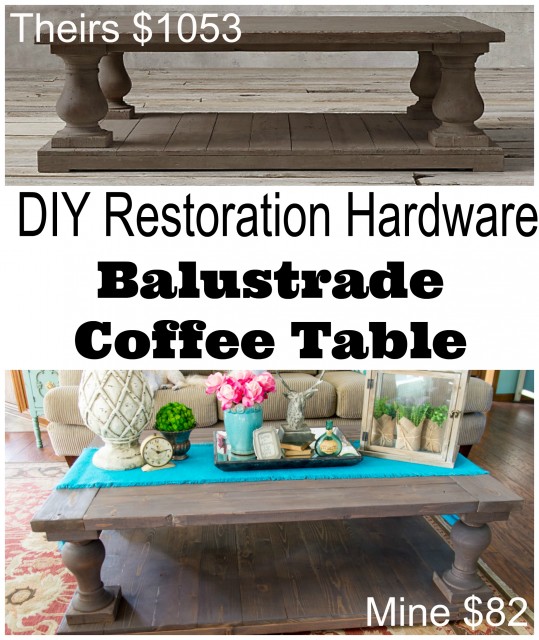How to build a Restoration Hardware inspired DIY coffee table - by Restoration Redoux @ girlinthegarage.net