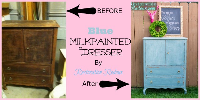 Blue Milkpainted Dresser