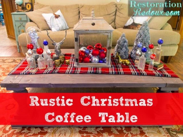 Rustic Christmas Coffee Table