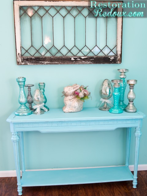 Blue-Painted-Console-Table