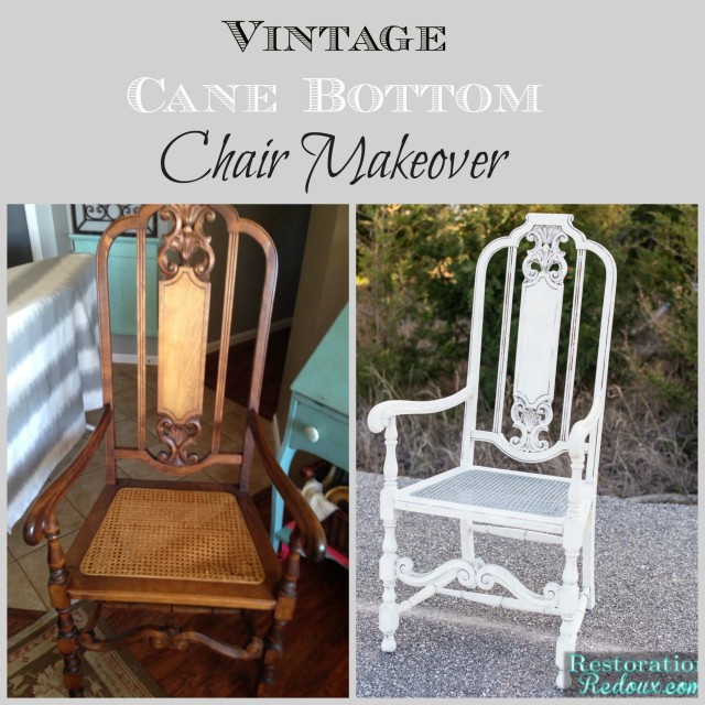 Vintage Cane Bottom Chair Makeover