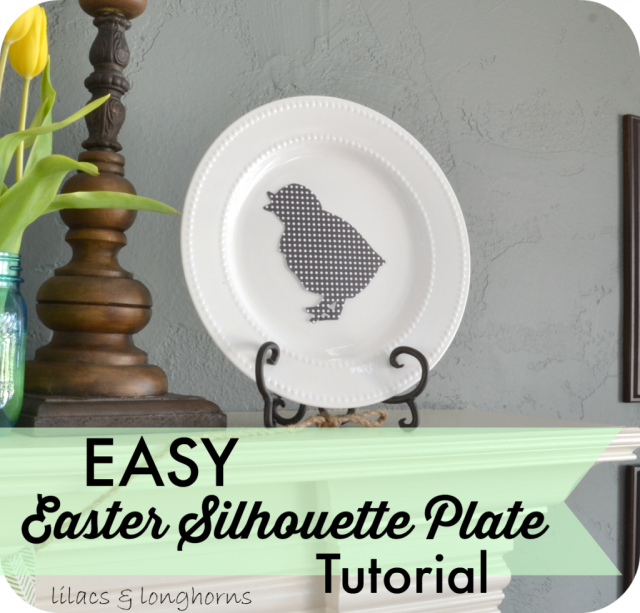 Easter silhouette plate tutorial